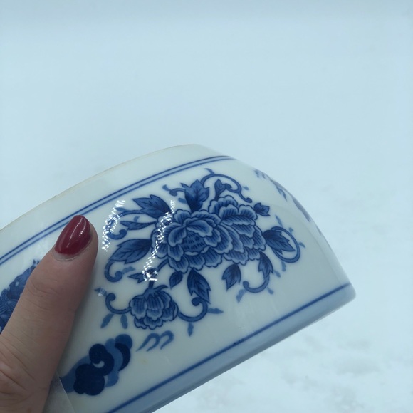 Blue & White Ceramic Planter - Picture 5 of 7